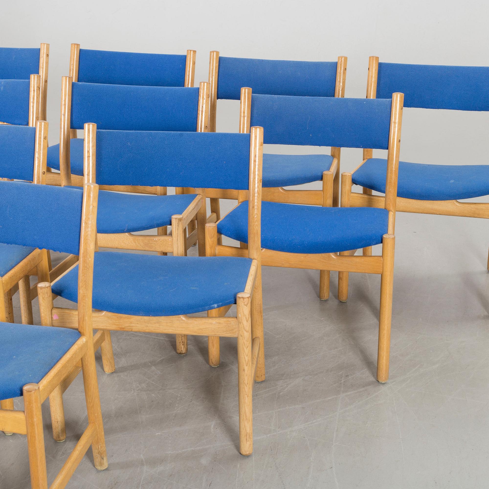 10 HANS J WEGNER CHAIRS, CH51, Denmark.