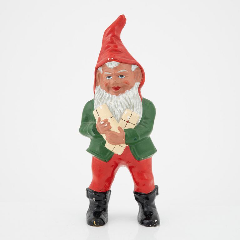 A stoneware garden gnome, first half of the 20th century.