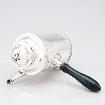 Samuel Lyberg, kaffekanna, silver, Borås 1779-1834. Gustaviansk.