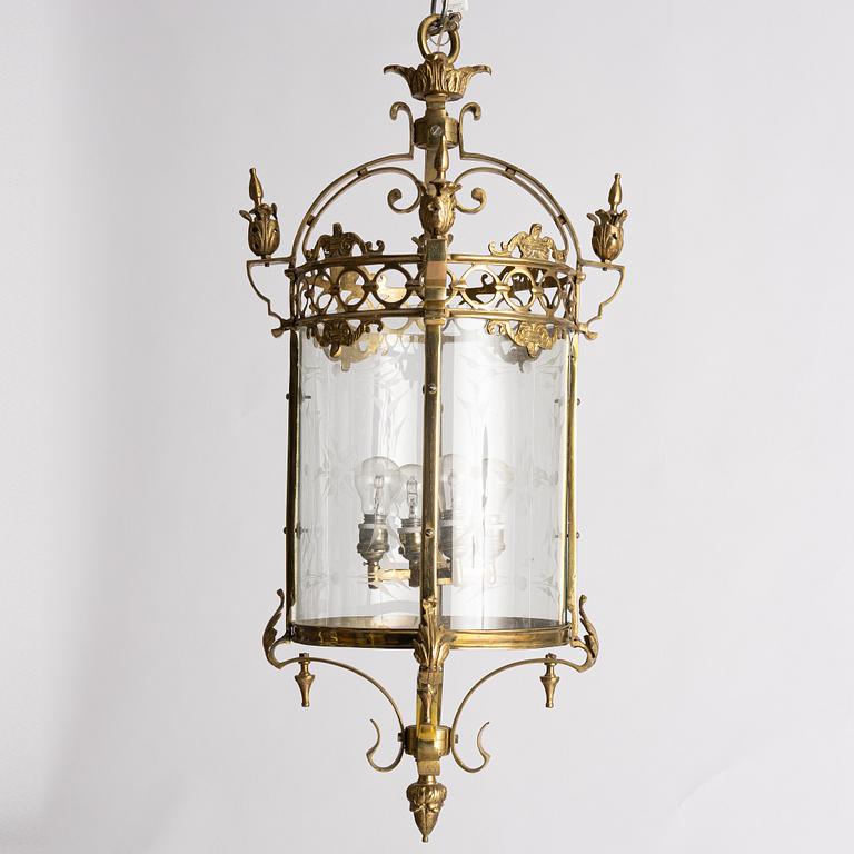 A Gustavian style ceiling lantern, second half of the 20th century.