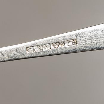 Jacob Ängman, Cutlery set, 37 pieces, silver, “Rosenholm”, GAB, including Eskilstuna 1969.