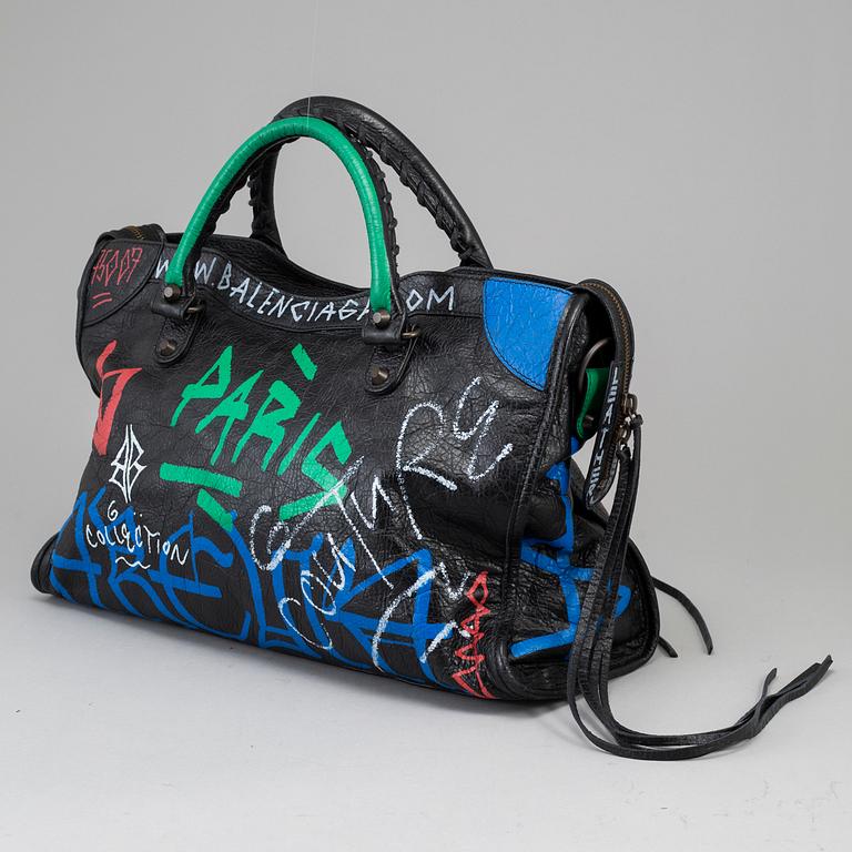 BALENCIAGA, handbag, "City graffiti  handbag".