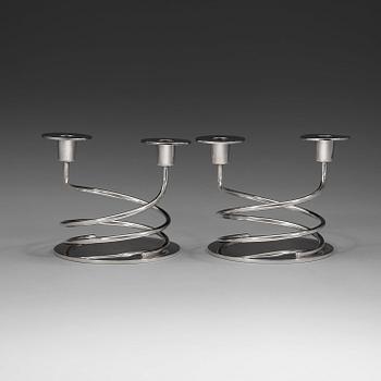 A pair of Anton Michelsen sterling candelabra, Copenhagen Denmark 1935.