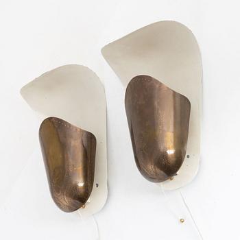 Harald Notini, a pair of model "8596" wall lamps, Arvid Böhlmarks Lampfabrik, Stockholm, 1940s-50s, 1940s-50s.