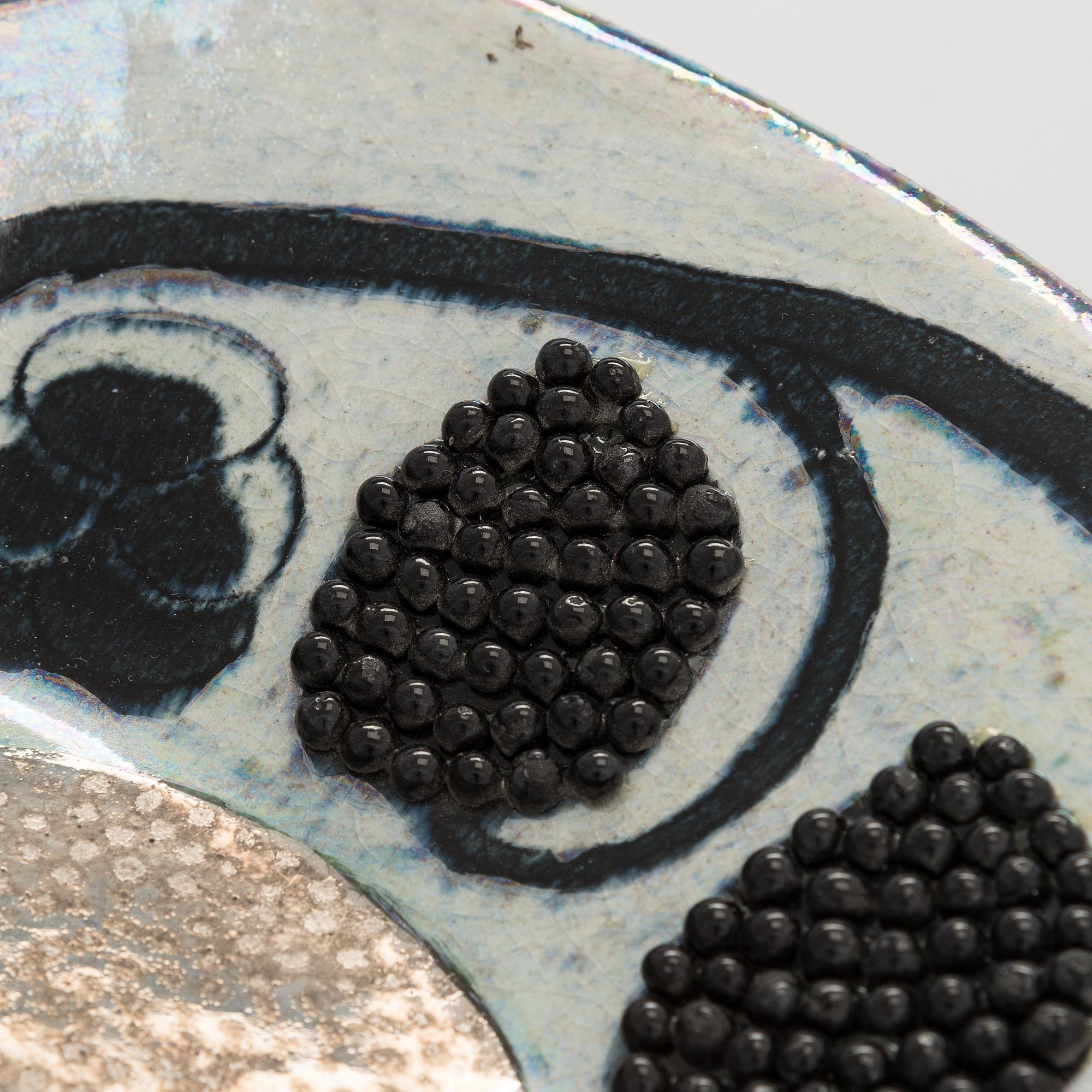 Birger Kaipiainen, dekorationsfat, keramik, signerad Kaipiainen Arabia.