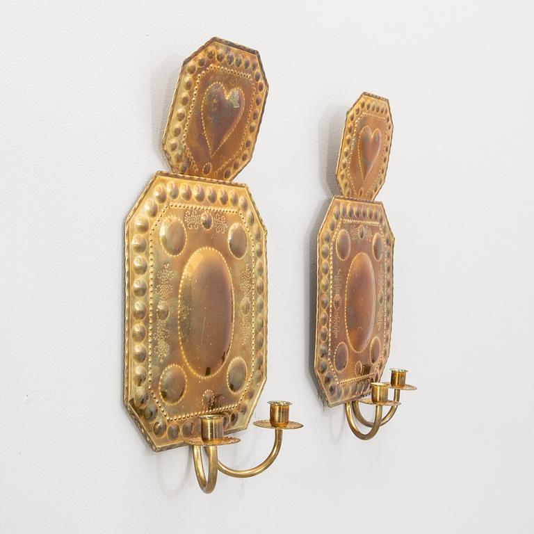 Light plates, a pair, Baroque style, first half of the 20th century.