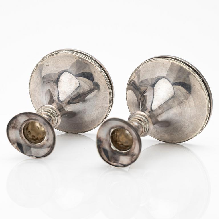 Candelsticks, a pair, silver, MGAB, 1960.