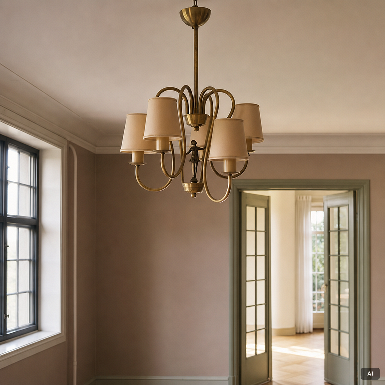 Swedish Modern, Ceiling lamp, 1940s.