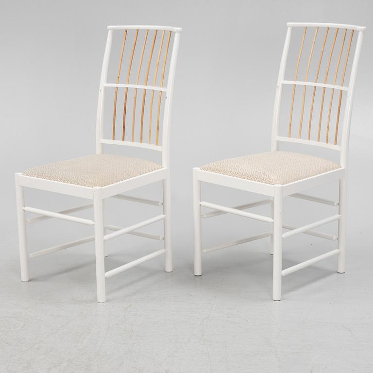 Josef Frank, chairs, set of 4, model 2025, Svenskt Tenn, Sweden, 2000s.