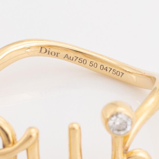 Dior, ring "Oui", 18K gold with brilliant cut diamond.