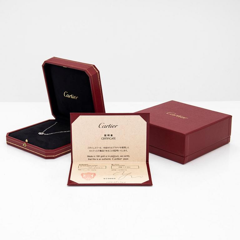 Cartier, an 18K white gold 'C Heart of Cartier' necklace with diamonds approx. 0.09 ct in total.