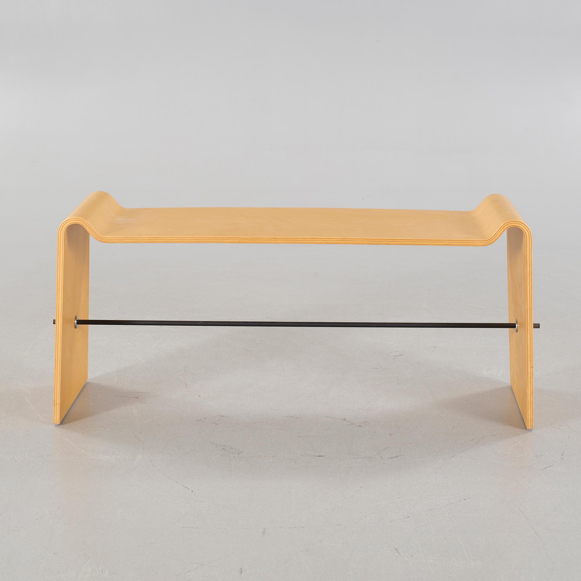 A "Söndag / O62" bench, designed by Annette Petersson & Lotta Josefsson for Blå Station, model launched 1996.