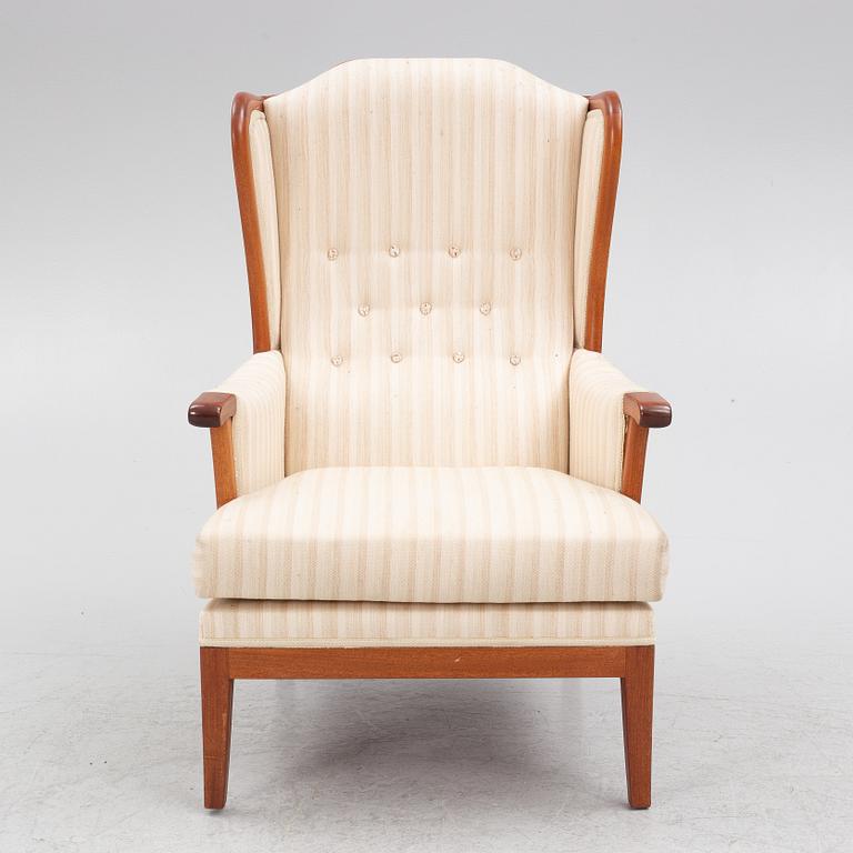 Carl Malmsten, armchair, "The Housefather", OH Sjögren, late 20th century.