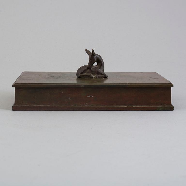 SUNE BÄCKSTRÖM, a bronze box from Malmö, 1930's.