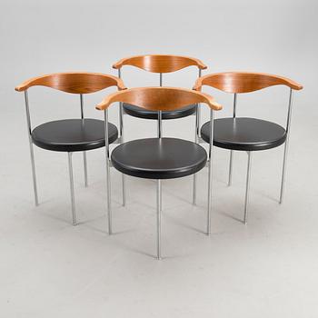 FREDRICK SIECK, table and chairs 1163 for Fritz Hansen, Denmark 1960s/1970s.