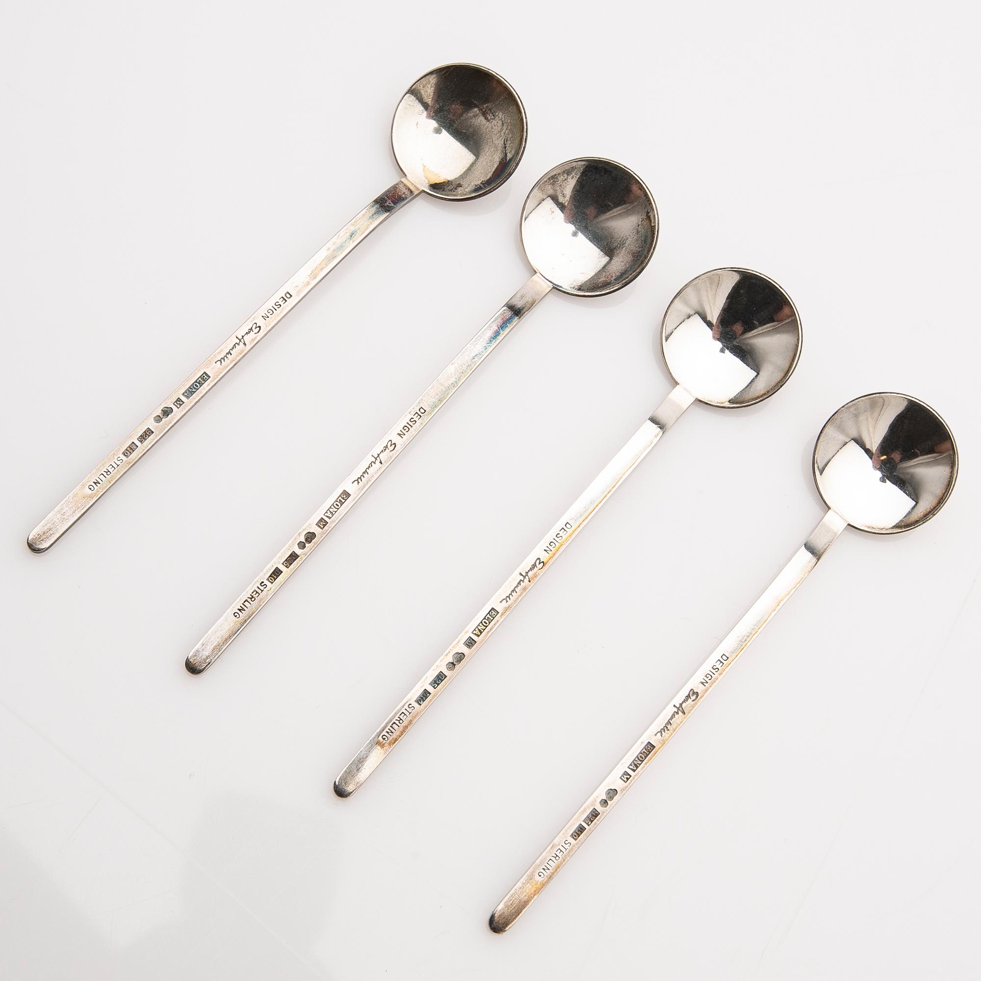 Elon Arenhill, Teaspoons, 4 pcs, sterling silver, Malmö, 1978-1979.