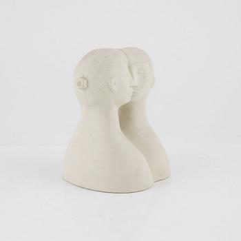 Stig Lindberg, skulptur, parian, "De tu", Gustavsberg.