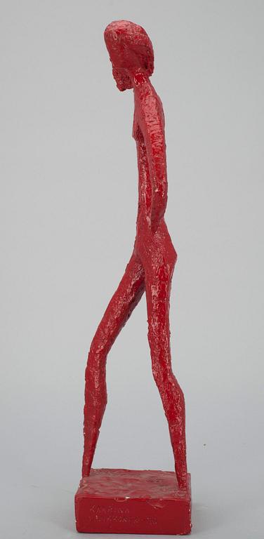 KAARINA LUUKKONEN, skulptur, målad gips, sign. och dat. -70.