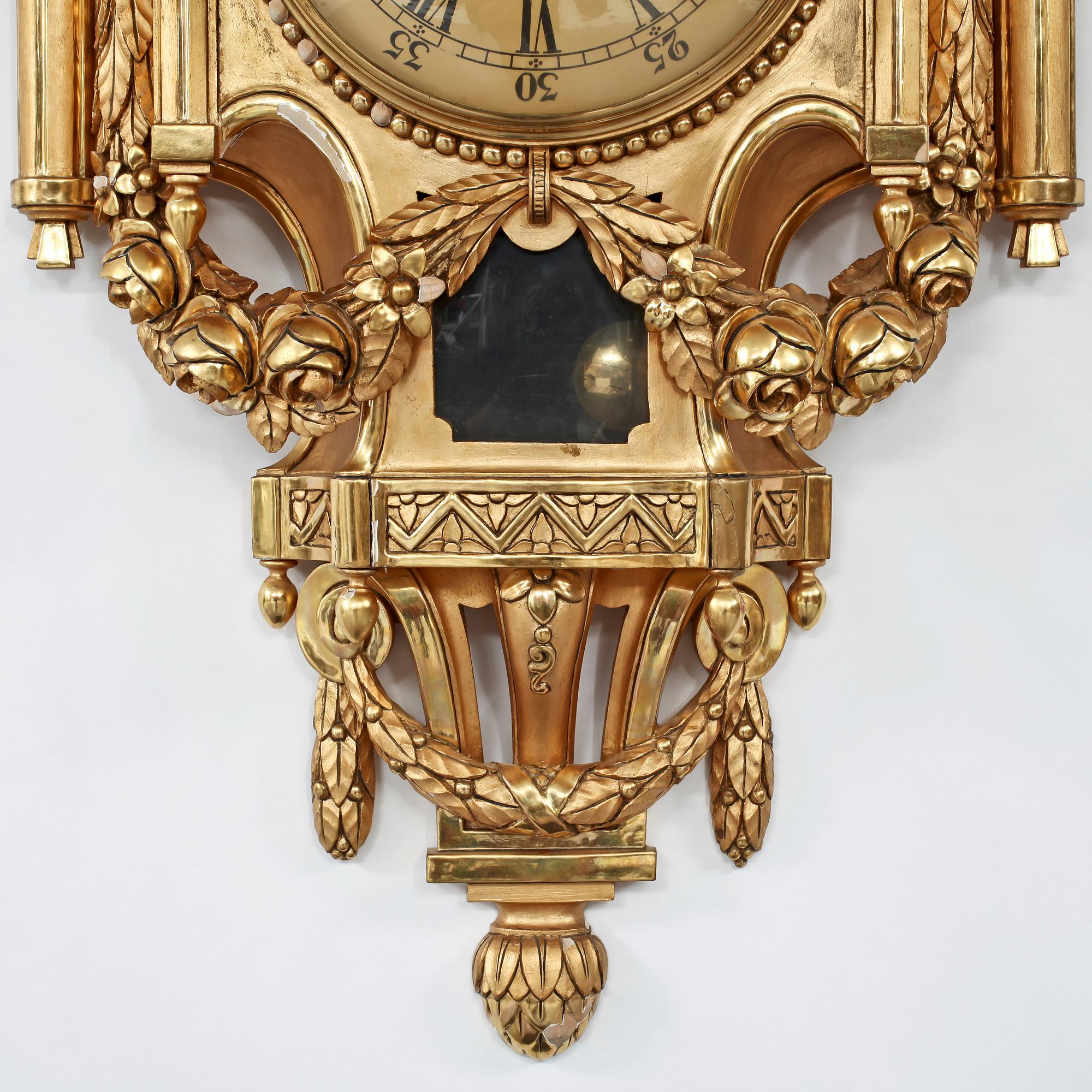 VÄGGPENDYL, gustaviansk stil, 1900-tal.
