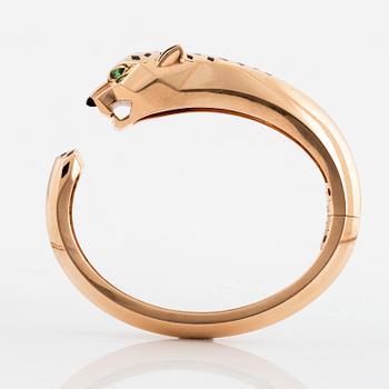 Cartier Panthère armring, 18K guld och emalj.