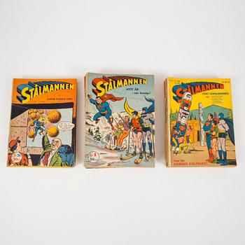 STÅLMANNEN, serietidningar, kompletta årgångar 1950-1953.