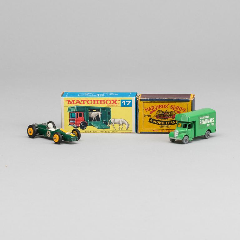 THREE LESNEY MATCHBOX SERIES CARS.