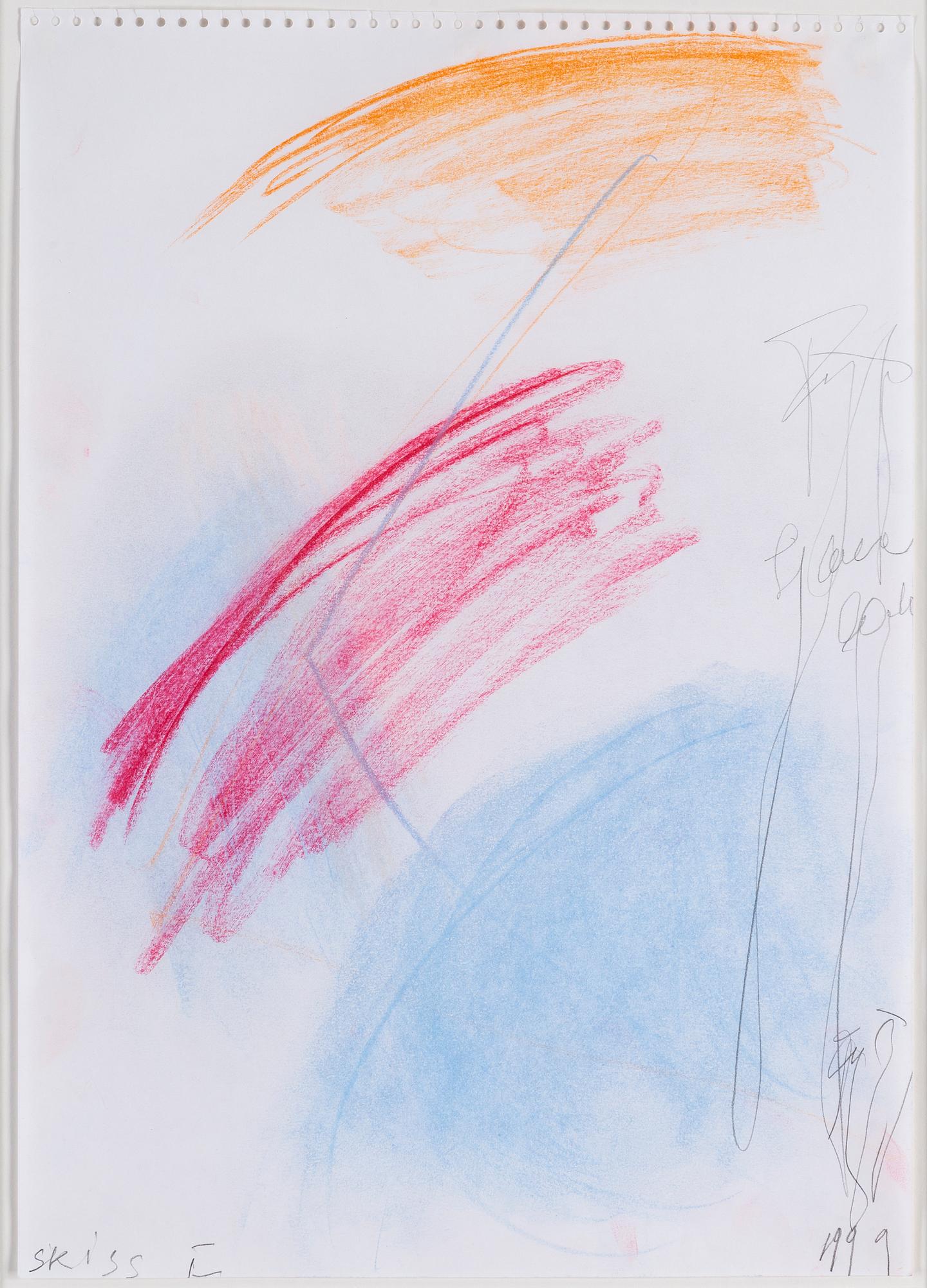 EDDIE FIGGE, pastel, signed and dated 1999.