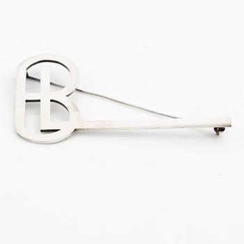 Wiwen Nilsson, a monogram brooch, sterling silver, Lund 1943.