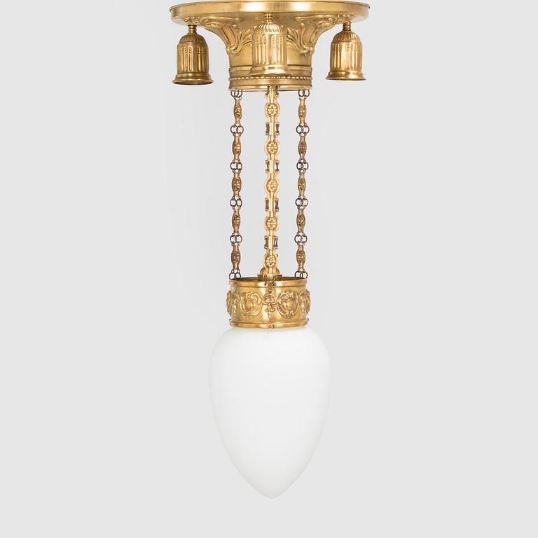 An early 20th century pendant light.