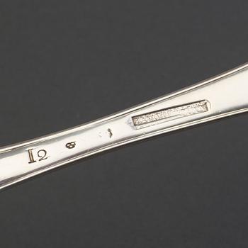 A silve spoon by JOHAN WILHELM ZIMMERMANN, Stockholm, 1791.