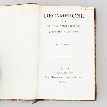 BÖCKER, 4 volymer. Decamerone på italienska, 1789-90.