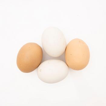 Ingrid Herrlin, basket with eggs, stoneware.