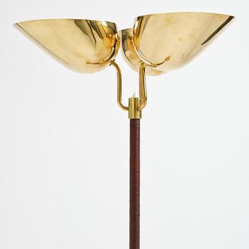 Carl-Axel Acking, a brass floor lamp model "2645", Bröderna Malmströms Metallvarufabrik, Malmö, 1940s-50s.