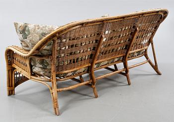 Four rattan furnitures from the second half of the 20th century.