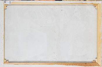 Carl Johan De Geer, digital print on canvas, painted with acrylic, signed and dated 2004.