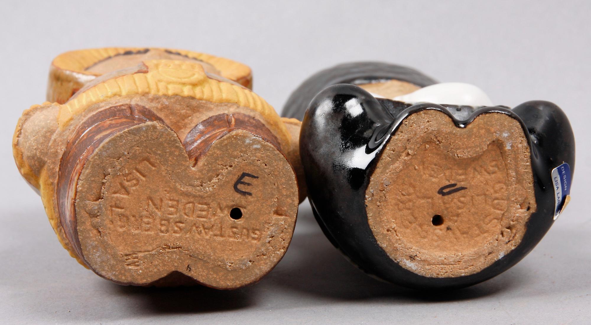 FIGURINER, 2 st, stengods, Lisa Larson, Gustavsberg.