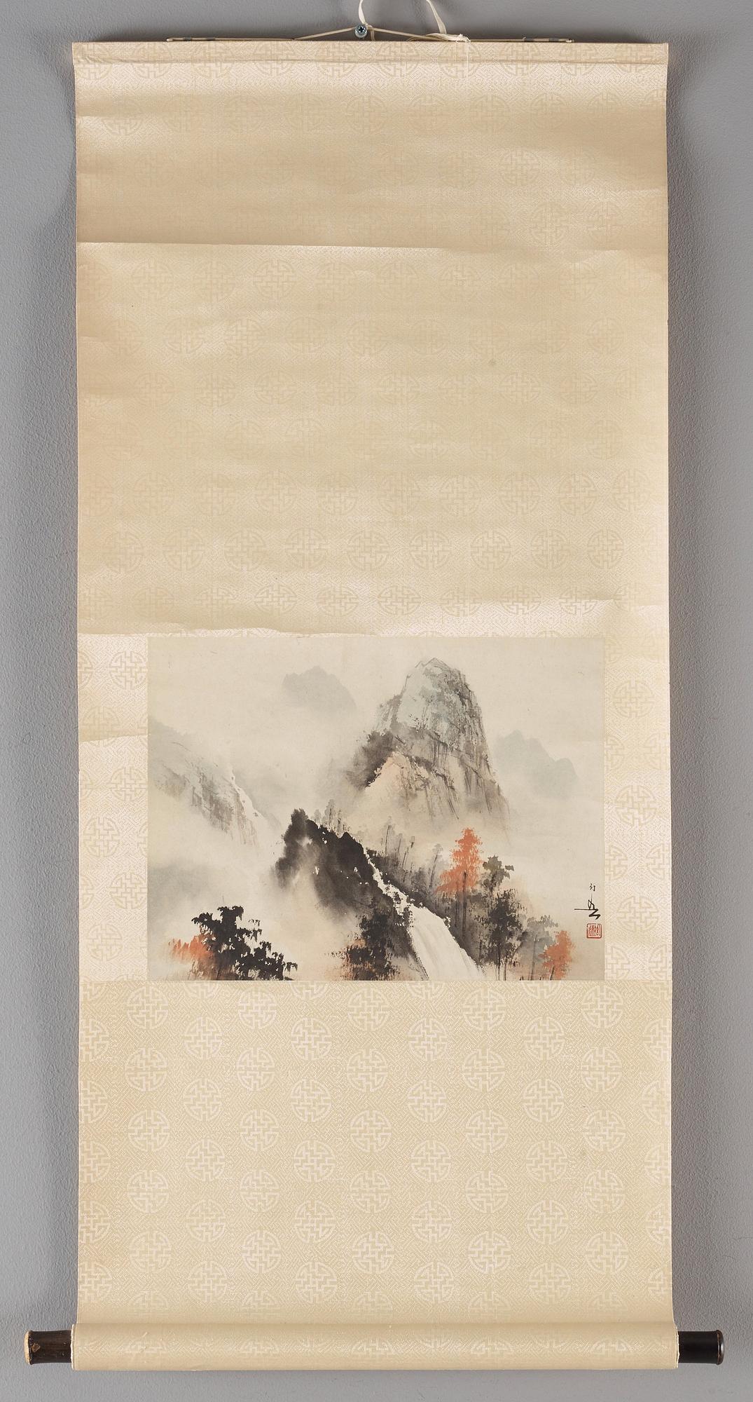 Two hanging scrolls of landscapes by Huang Huanwu (1906-1985), signed.