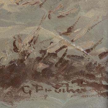 GUSTAV PRUCHA, olja på duk, signerad.