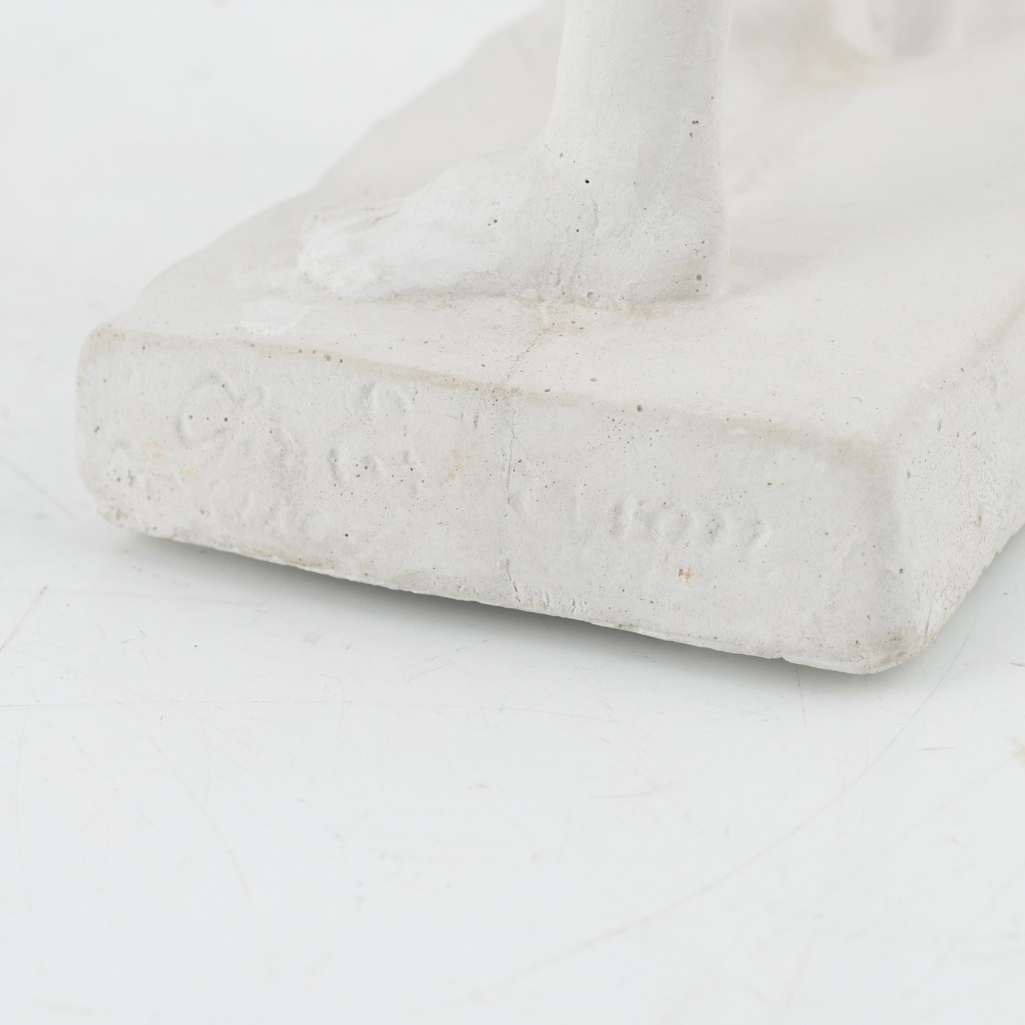 Christian Eriksson, skulptur, gips, signerad.