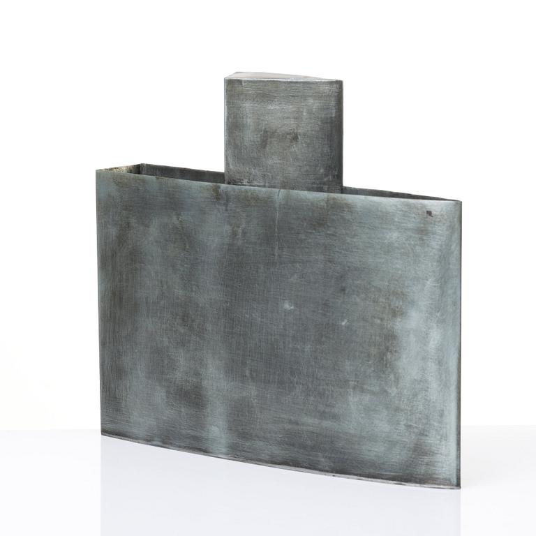 Michel Sauer, sculpture, patinated aluminum, signed and dated MS -88.