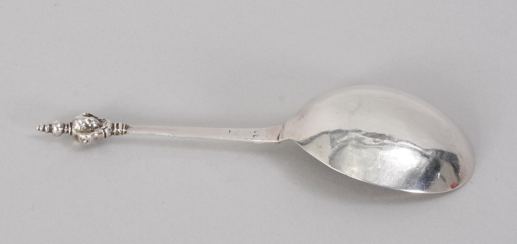 SUPSKED, silver, tillskriven Benediktus Steckow ( 1705-1712 ), Karlskrona.