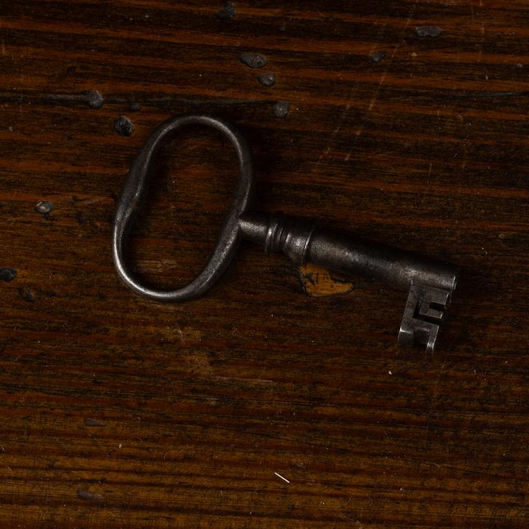 Corner cupboard, folk art, circa 1800.