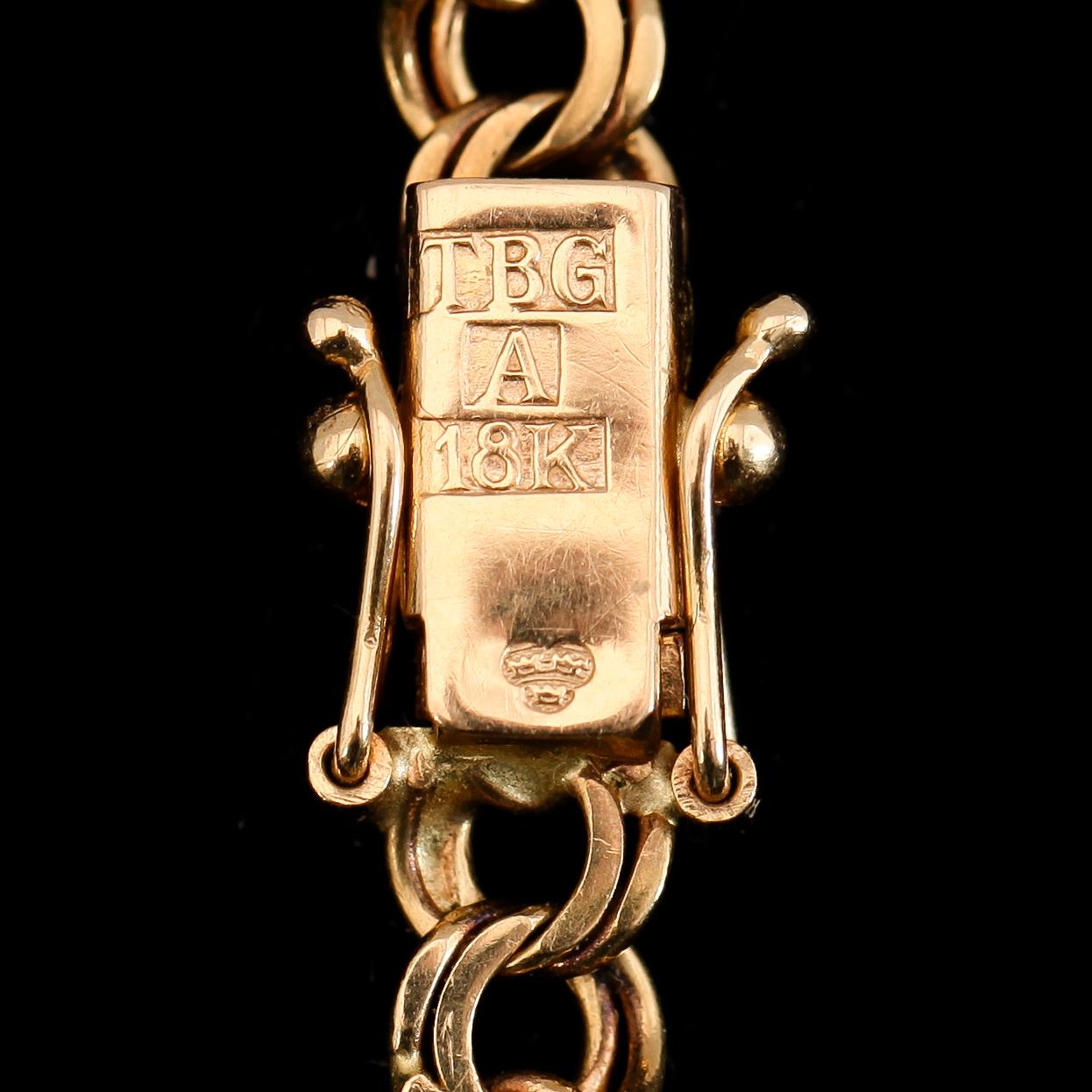 COLLIER OCH ÖRHÄNGEN, 18k guld, svenska stämplar. Total vikt ca 25 g.