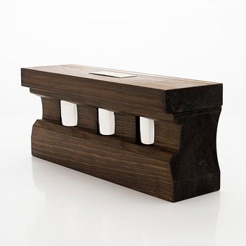 Cocktailmått, 3 st, silver, i trälåda. Kultakeskus, 1987-1988.