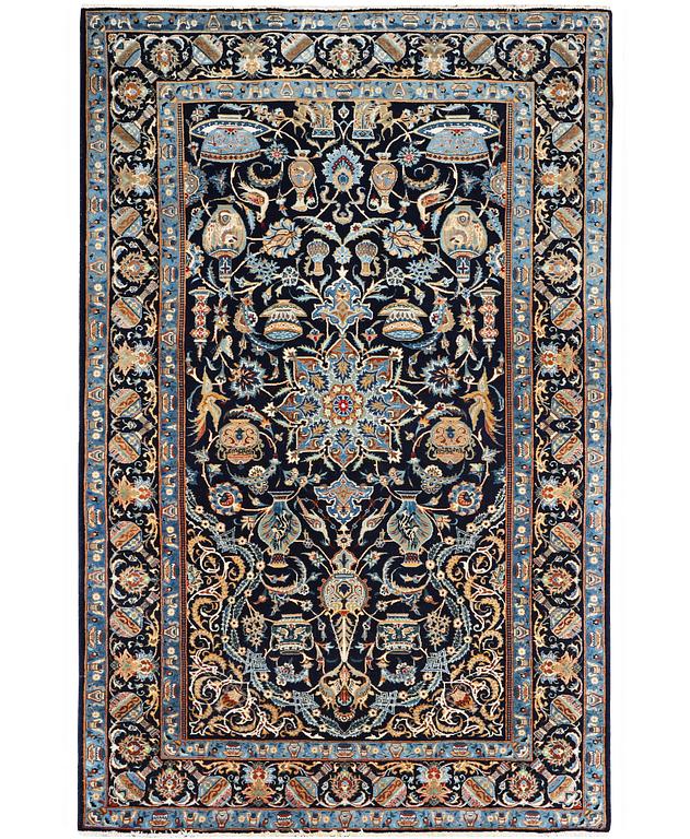 Matta, Kashmar, part silk, ca. 234 x 142 cm.