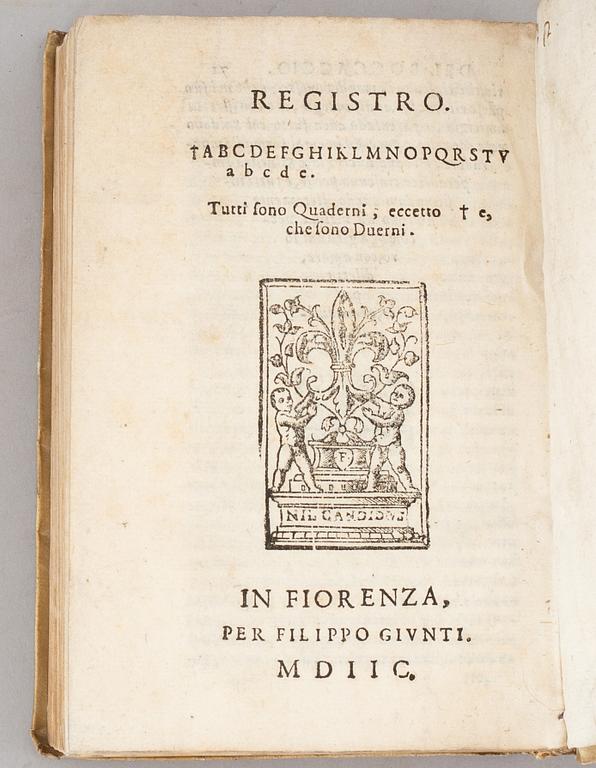 Boccaccio 1598, Livy 1645 (2 vol).