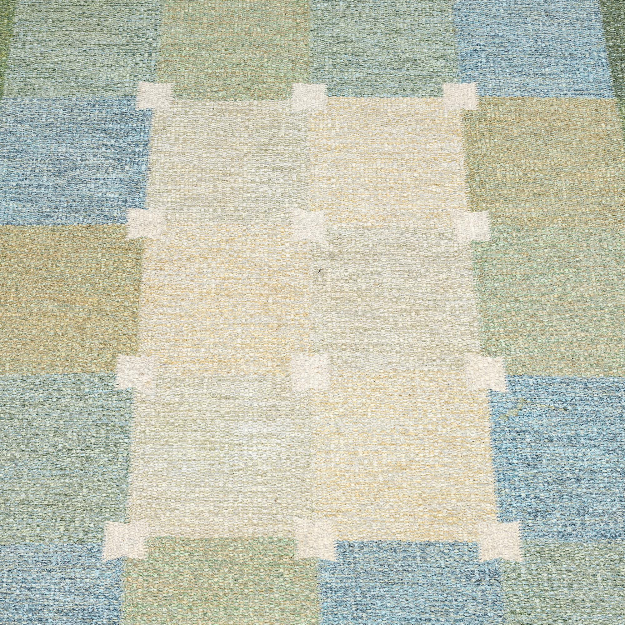 Ulla Parkdal, a carpet, flat weave, ca 239,5 x 158,5-160 cm, signed UP.