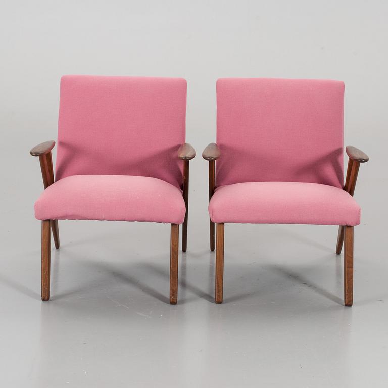 A pair of Danish 1950/60's armchairs.