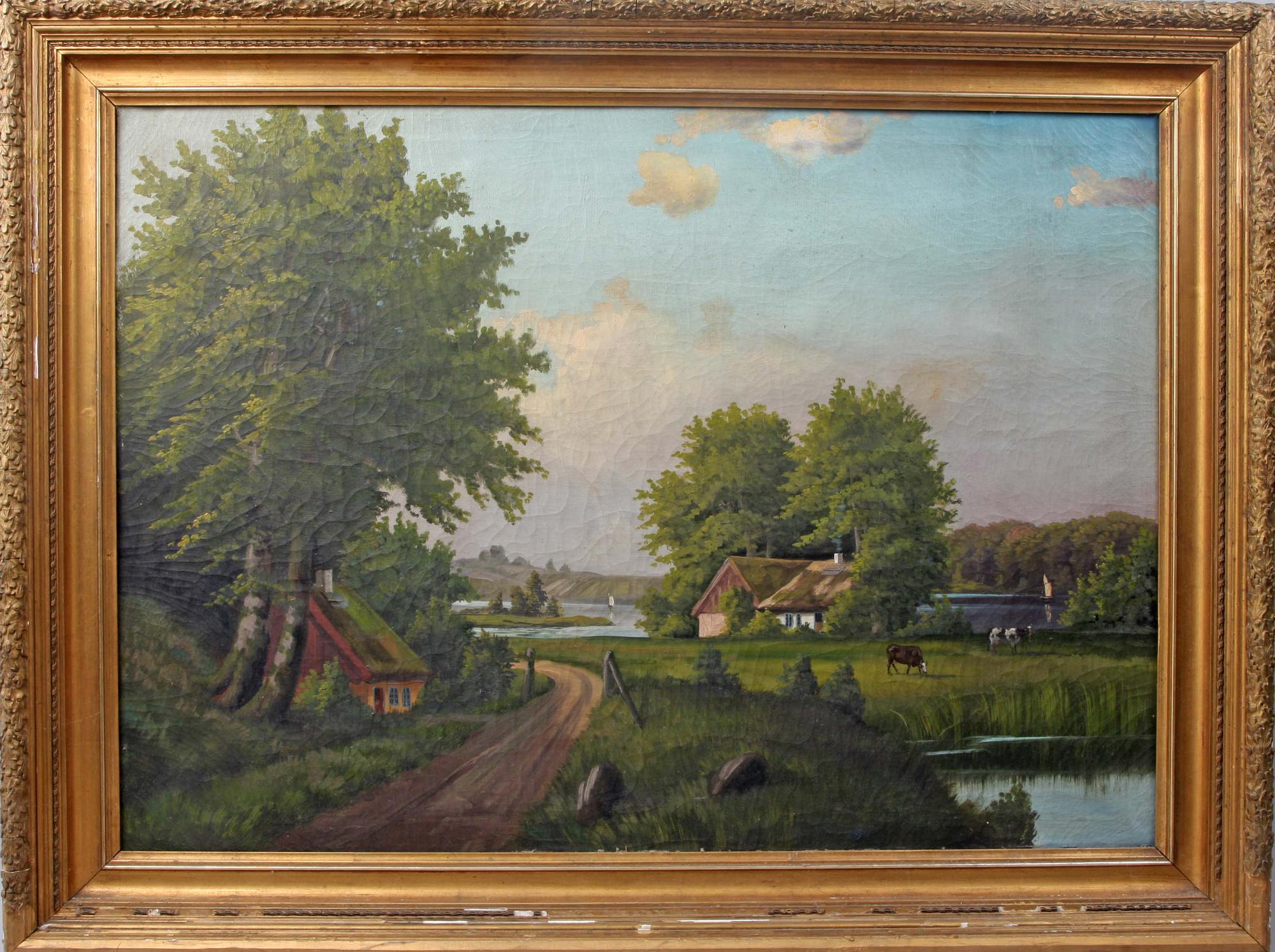 OKÄND KONSTNÄR, oljemålning, 1800-tal, Danmark.