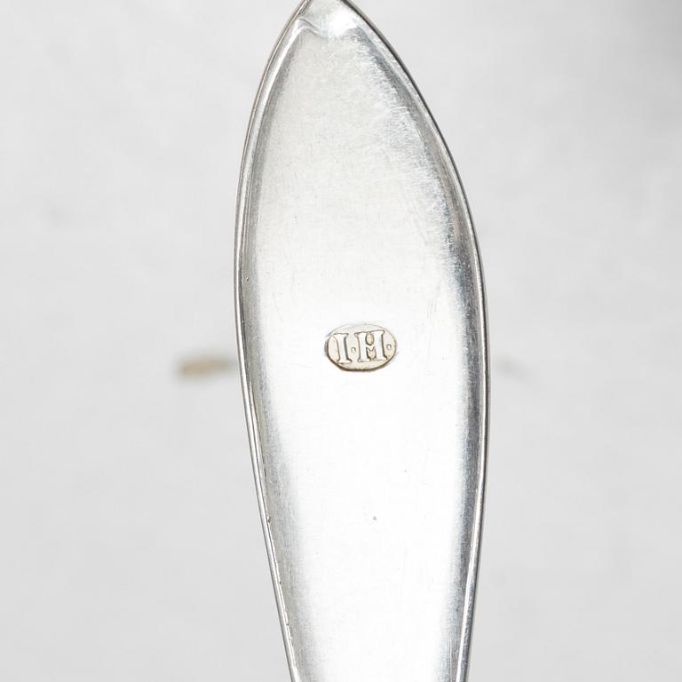 29 pieces of silver cutlery, including Chippendale and Svensk Spets, GAB among others, 20th century.